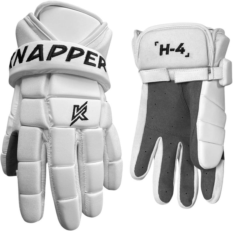 H-4 Ball Hockey Gloves – Pro-Level Fit and Protection for Fast-Paced Play, Breathable Lightweight Design with Enhanced Grip, Ideal for Training and Competitive Games - White Out